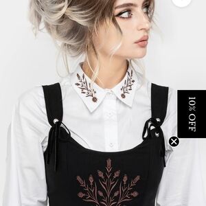 {Disturbia} Black Vest With White Button Down Shirt